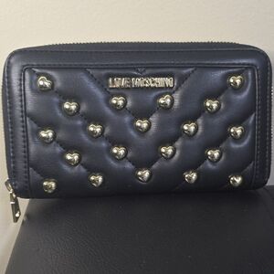 Love Moschino gold heart studded wallet​​​​​